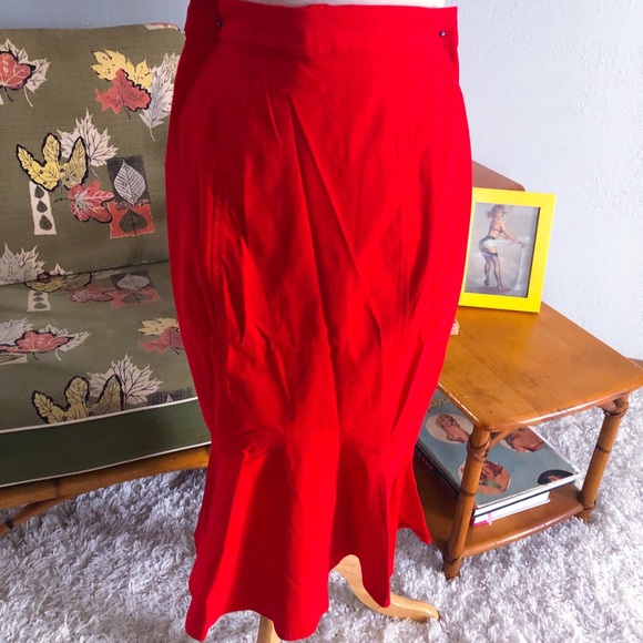 Collectif Dresses & Skirts - Retro 1950s Style Skirt Wiggle Fishtail Rockabilly